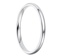 ZJchao Bague en Métal Poli de Style Simple à la Mode, Bague Unie pour Femme, Conçue à la Main, pour un Usage Quotidien, un Dîner, un Matériau en (Taille 9 (ID 18,9 mm / 0,74 pouces C 59,5 mm)