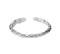ZJchao Bague Femme à Texture Plissée, Bague à Index Ouvert Réglable, Minimaliste pour le Quotidien et les Vacances, élégante et Exquise, avec un Matériau Métallique de (J1617 texturée plissée)