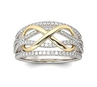 ZJchao Bague Plaquée or, Petits Bijoux de Mode Exquis pour Femmes, Accessoires Vestimentaires avec un Design Délicat, pour la Saint-Valentin, la Fête des Mères, un Anniversaire, une (#1)