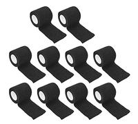 ZJchao Bandage Auto-adhésif, Sangle de Poignée élastique en Tissu Non tissé, Multifonction, Antidérapant, Résistant aux Chocs avec Une Forte viscosité, pour Le Sport, Le Fitness, la (Black)