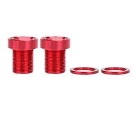 ZJchao Bikes Vis D'axe BB, Alliage D'alliage en Aluminium M15 * 19 Boulons du Support Inférieur, Boulons de la Manivelle à Arbre Moyen Spline Bolt de Support Inférieur, pour Les (Rouge)