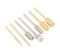 ZJchao Bits de Forage à Ongles Professionnels Ensemble Têtes de Meulage à Ongles en Acier en Acier Durable pour les Ongles en Acrylique Gel Manucure Pédicure à la Maison Salon 7pcs