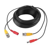 ZJchao BNC, Câble D'extension CCTV DC 2,1 Mm, Câble Coaxial Vidéo avec Conception Météo, pour Système de Caméra de sécurité Résidentiel Commercial (20m)
