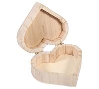 ZJchao Bo te Bijoux en Forme de C ur en Bois Naturel avec Fermeture Magn tique Id ale pour Rangement Romantique de Bijoux et Petits Objets Pr cieux