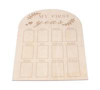 ZJchao Board Photo de Première Année Baby Milestone KeepSake Cadre avec des Cartes D'étape Adorables pour le de Baby Shower de nouveau-né Aspen Wood