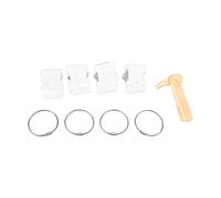 ZJchao Bobines de Barre de Broderie, 120pcs Bobines en Plastique Bobines Blanc Organisateur de Filetage de Broderie Pratique avec Machine à Enrouler Manuelle Hold Rings Organisateur de Broderie