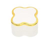 ZJchao Boîte à Bagues Lumineuse, Coffret Cadeau Luxueux avec Intérieur floqué et Lumière LED, pour Propositions, Anniversaires, Mariages (WHITE)