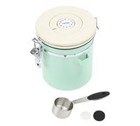 ZJchao Boîte à café, Récipient à café pour café Moulu Boîte à café Vert Menthe Récipient à café Hermétique de qualité Alimentaire avec Roue de Date pour Stocker Les Grains de café, café