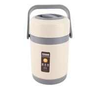ZJchao Boîte à Lunch électrique, Boîtes à Lunch Portables Plus Chaudes, capacité de 2 L, Cuiseur de à électrique de 20 W avec Cuisinière de Levage à Conservation de la Chaleur à Température (Beige)