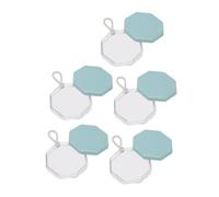 ZJchao Boîte de Rangement de Boîtier de Boîtier de Récipient en Poudre de 5pcs avec Couvercle et Poignée en Silicone Transparent pour les Boucles D'oreilles Perles de Maquillage