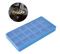 ZJchao Boîte de Rangement en Plastique pour Pièces de Montre, Organisateur D'outils de Réparation D'horloger, Plateau de Rangement, Couvercle Anti-poussière de qualité, Léger, Grilles