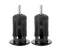 ZJchao Bouchons d'extrémité de Barre, 1 Paire d'embouts de Guidon en Alliage 'aluminium, Capuchon 'extrémité de Poignée de Guidon de Vélo, Accessoire de Bouchon (BLACK)
