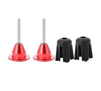 ZJchao Bouchons d'extrémité de Barre, 1 Paire d'embouts de Poignée de Guidon de Vélo en Alliage 'aluminium, Bouchons 'extrémité de Guidon, Accessoire de ' de Barre de Vélo (rouge)