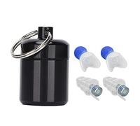 ZJchao Bouchons D'oreille, Protection Auditive Réutilisable en Silicone, Réduction du Bruit 27 DB avec étui de Transport en Aluminium, pour Concert DJ, Fête de Voyage Volante