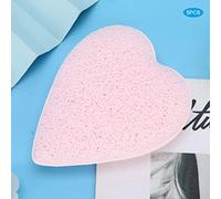 ZJchao Bouffée en Forme d'éponge Exfoliante pour le Visage en Forme de Cœur - 5 Tampons Démaquillants Exfoliants pour un Nettoyage Doux du Visage
