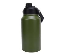 ZJchao Bouteille D'eau en Acier Inoxydable 3L, Triple Isolation 24h Chaude 48h Froide, Anti-fuite avec 3 Couvercles pour le Camping, la Randonnée, la Salle de Sport, les Sports de (Olive verte)
