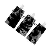 ZJchao Bouteille d'eau Pliable, Flacon Doux de l'hydrapak avec Clamp/Holder de Fixation 700 Ml Bouteille d'eau Douce pour le Camping de Voyage en Plein Air (BLACK)
