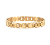 ZJchao Bracelet pour Hommes, Bijoux élégants en Acier à Surface Lisse pour un Usage Quotidien avec une Fabrication Simple et Exquise pour un Cadeau de Fête de Rencontre (GOLD)