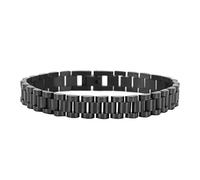 ZJchao Bracelet pour Hommes, Bijoux élégants en Acier à Surface Lisse pour un Usage Quotidien avec une Fabrication Simple et Exquise pour un Cadeau de Fête de Rencontre (BLACK)