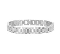 ZJchao Bracelet pour Hommes, Bijoux élégants en Acier à Surface Lisse pour un Usage Quotidien avec une Fabrication Simple et Exquise pour un Cadeau de Fête de Rencontre (SILVER)