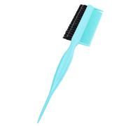 ZJchao Brosse à Cheveux Double Face Bleue, Peigne Coiffant à 3 Rangées, Contrôle des Mèches Volantes, avec Queue Conique, Poignée Ergonomique pour la Raie et le Volume des Cheveux