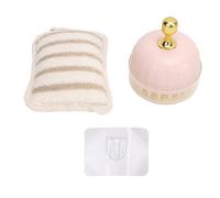ZJchao Brosse de Shampooing, Salle de Bain de Bain de Bain en Silicone Salon Brosse de Massage, Spa avec Serviette de Bain pour Relaxer les Soins du Cuir Chevelu à la Maison