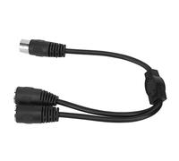 ZJchao Câble Adaptateur Répartiteur DIN 8 Broches, 1 Mâle vers 2 Fiches DIN Femelles 0, Double Blindage 8 Broches Câble Répartiteur Cordon de Connexion Midi avec Noyau en Cuivre Pur pour Récepteur TV