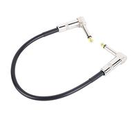 ZJchao Câble de Raccordement de Guitare à Angle Droit de 6,35 Mm avec Noyau Métallique pour la Réduction du Bruit, Cordon de Connecteur de Pédale d'effet pour Ampli et Liaison d'instrument