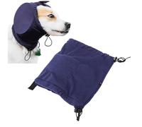 ZJchao Cache-Oreilles Antibruit pour Chien, Bandeau Réglable et Confortable pour Réduction du Bruit pour Feux d'artifice, Orages, Voyages, Visites Vétérinaires, Tissu Léger en Nylon (Blue)