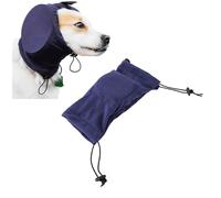 ZJchao Cache-Oreilles Antibruit pour Chien, Bandeau Réglable et Confortable pour Réduction du Bruit pour Feux d'artifice, Orages, Voyages, Visites Vétérinaires, Tissu Léger en Nylon (Blue)