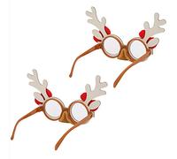 ZJchao Cadre de Lunettes de Noël, Lunettes Décoratives au Design de Dessin animé Mignon pour la Décoration de la Maison, de L'hôtel, avec une Atmosphère Festive pour les Accessoires (bois)