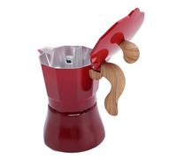ZJchao Cafetière de Cuisinière, Cafetière Compacte de 150 Ml en Aluminium pour Brassage de café Classique, Machine à café Traditionnelle Facile à Utiliser pour un Usage Domestique (rouge)