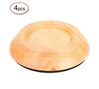 ZJchao Caster Tasses, Tasses de Lacets pour Protéger les de Roulettes de Plancher en Bois avec des de Lacets pour des Gobelets en Cours d'eau (Couleur du bois)