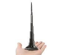 ZJchao Charme en Alliage Or Porte-Clés Miniature Burj Khalifa pour Sac, Bureau ou Décoration Intérieure - Modèle de la de Dubaï