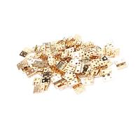 ZJchao Chidées d'Armoire, Charnières de Porte avec Vis 100pcs Armoire Hinges de Porte pour la Boîte à Bijoux de Bricolage Jaune