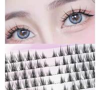 ZJchao Clusters de Faux Cils, Faux Cils Individuels Doux et Légers avec un Design croisé décalé pour L'extension de Cils à la Maison