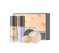 ZJchao Coffret Cadeau de Base de Maquillage Léger, Paquet de 2 Fonds de Teint Liquides, Texture Fluide Humide, Peau Translucide, Maquillage Semi-mat avec Effet Filtrant pour un Ma (2)