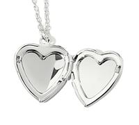 ZJchao Collier Photo Coeur, Pendentif Photo Cadre Amour en Acier Inoxydable Argenté avec Un Design Unique, pour Cadeau D'anniversaire Saint Valentin Fête de Noël Date