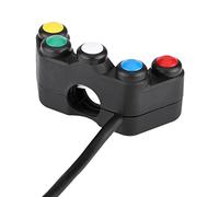 ZJchao Commutateur de Clignotant de Moto, Commandes de Moto Commutateur de en Plastique avec de Guidon de 5 en 1 pour Guidon de 22 Mm de Diamètre