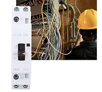 ZJchao Contacteur AC Domestique 2P16A avec Commande Manuelle pour Systèmes électriques 230V (1NO1NC)