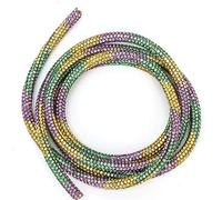 ZJchao Corde de Tube en, Ruban de Corde en, Bricolage Couture Robe de Mariée, Accessoires de Décoration de Costumes, de Tube en, à Paillettes pour Vêtements (vert violet jaune couleur mélangée)