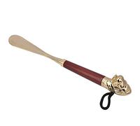 ZJchao Corne à Chaussures Tête de en Métal avec Long Manche en Bois, Lève-chaussures et Outil Cuillère (#3)