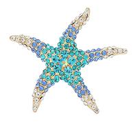 ZJchao Corsage en étoile de Mer, Broche en Diamant Complet étoile à Cinq Branches, Broches pour Accessoires de Vêtement, Bijoux pour Femmes