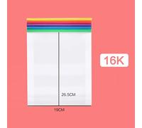 ZJchao Couverture de Livre Protecteur de Livre Matériau PP Transparent Imperméable Réutilisable Sans Odeur Convient aux Formats A4 16K 22K avec Tige pour (Cuir de carnet horizontal 16K C190)