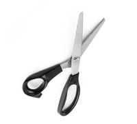 ZJchao Cranteurs Cisailles à Cranter Ciseaux à Dents Professionnels Ronds Décoratifs en Tissu - Lames en Acier Inoxydable, Action, 23 Cm, Dents de Coupe Multi-tailles (3mm)