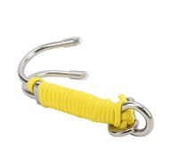 ZJchao Crochet de Plongée sous-Marine, Crochet Double Plongée en Acier Inoxydable avec Siwming de Ligne pour en Grotte (Yellow)