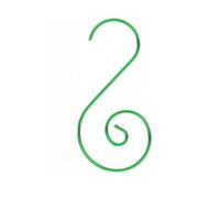 ZJchao Crochets en S en Métal 60 Pièces, Crochets de Décoration D'arbre de Noël avec 4 Couleurs Rouge Vert or Argent, pour Décorations de Bureau à Domicile (GREEN)