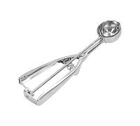 ZJchao Cuillère à Glace en Acier Inoxydable, Outil de Cuisine Multifonctionnel pour Crème Glacée, Melon, Sorbet, Biscuits, Pâte avec Poignée à Gâchette (S)