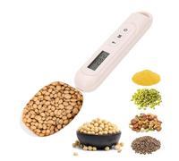 ZJchao Cuillère à Mesurer Numérique, Balance Alimentaire électronique 500g avec écran LCD, Précision de 0,1g pour la Cuisson des Aliments pour Animaux de Compagnie (Beige)