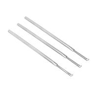 ZJchao Cuillère Auriculaire en Acier Inoxydable 3 Pièces, Dissolvant de Cérumen à Triple Anneau avec Poignée Antidérapante Confortable, pour un Nettoyage et un Massage Faciles des